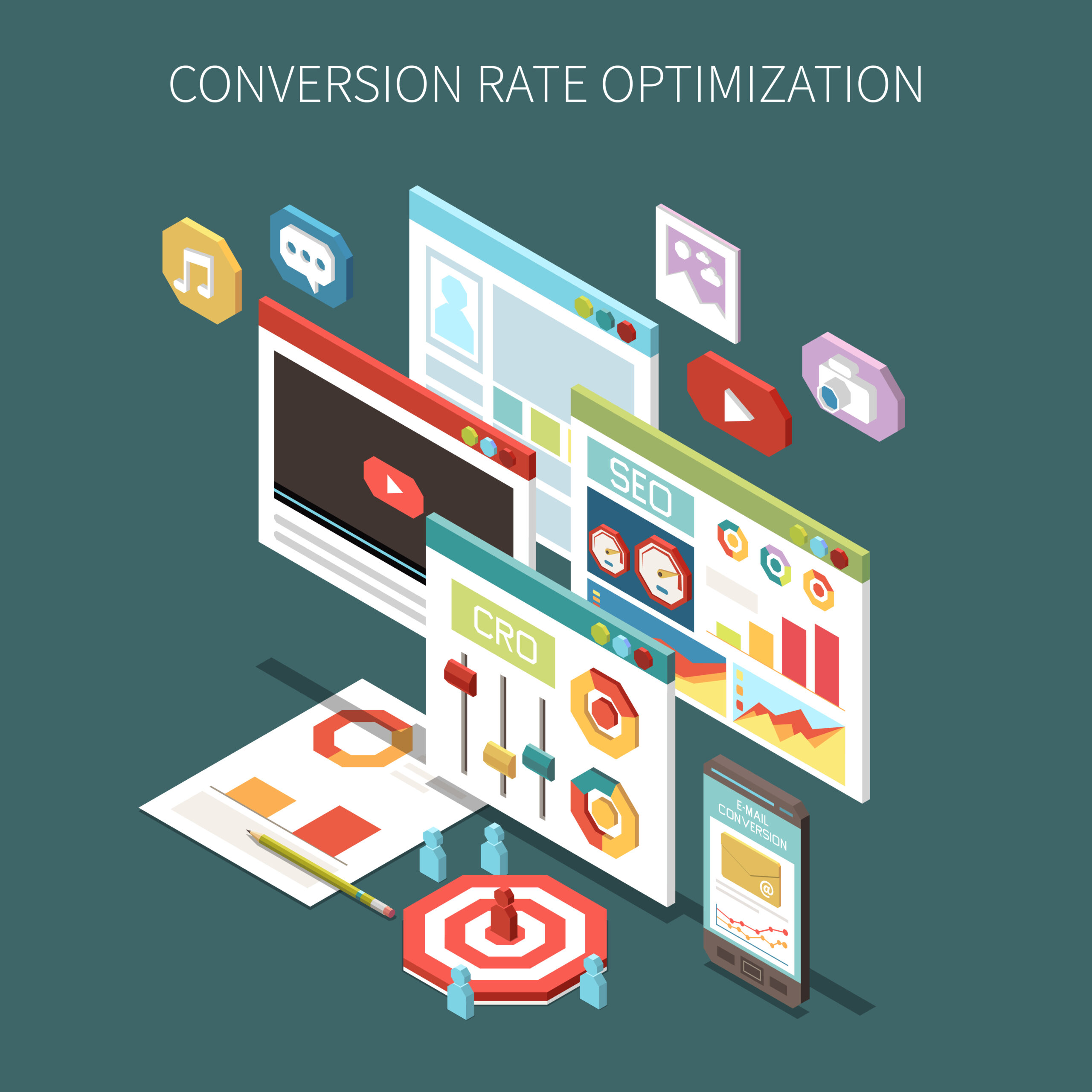 Conversion rate optimization isometric concept with colorful video promotion and seo icons vector illustration SSUCv3H4sIAAAAAAACA3VRwU7DMAz9lcjnQkHceoNpIJCQJjhOHLzU26ylSRUnHTD133G6TtqFm/38bD8/n2CDwhaaE7BzWVLExMFDc18BtZxCZHTQ3I0VSMKUhUS5mllMtNPqlF+GrE8FhwaesrAnkfqZPXpLoO15o4V3FkvOoaeQBcbq0vB6tVzqheP+5jGm/9q+KsAdeftTtKiYSI5wkrbW0uGYKHazzoFbCucQc8slhCFYdFp/KHfo2tAVdBex37ONPFAseUtiNYBF8IqICjOqj0zoE3f8O0k1LKGjFNkaG/TOPpkjp70mLsRtdmZab/oYujDx0bdGFGGlixnIqsPm2vlbs1TbcePILFefE/+DfEvK8uZt9WK2IXZYnEnfxTioZgfPs6SedWR09ebyhRkTJYeD/nYcxz+Bawof+QEAAA==